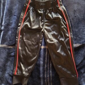Puma Kids Black and Red Track Pants